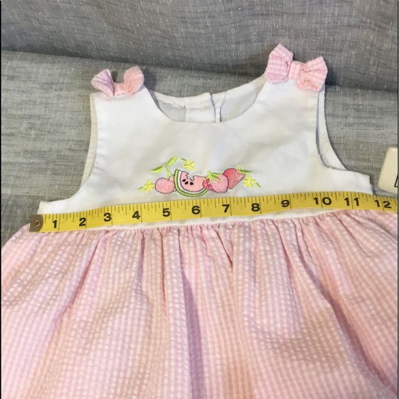 Girls Sleeveless Seersucker Summer Dress - Picture 5 of 7